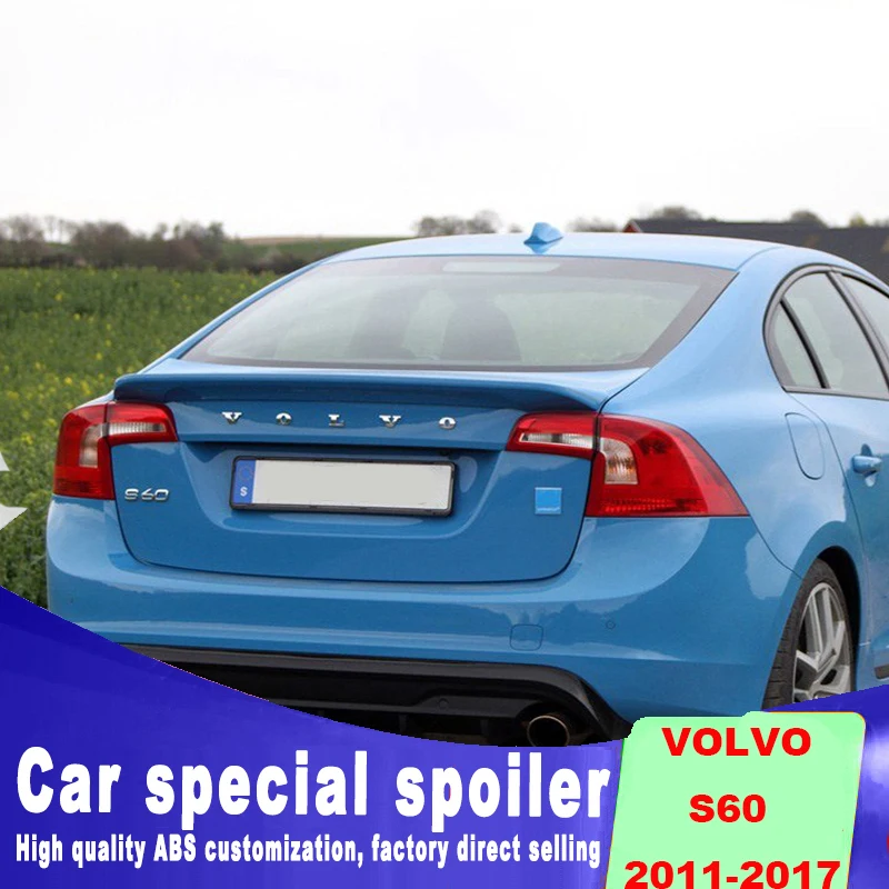 Высокое качество Спойлер для volvo s60 s60L 2011 2012 2013 20142017 задний спойлер Сделай Сам грунтовка или черный, белый цвет