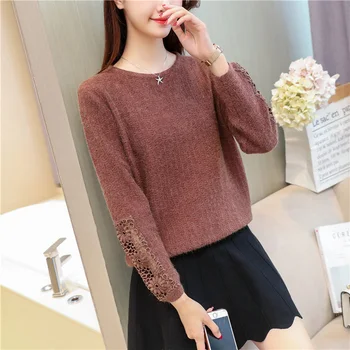 

Autumn knitted sweater new female Korean version 2020 spring dress, fashion jacket, short hollow hollowed sweater coat