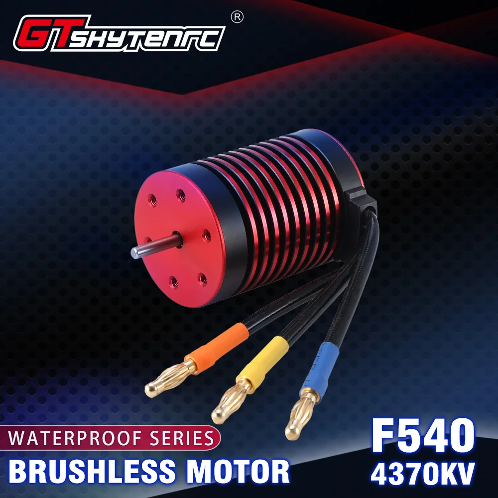 

GTSKYTENRC F540 Series 2 3300KV 4370KV 3S Brushless Waterproof Motor For RC 1/10 Car