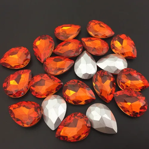 4x6mm~30x40mm Colors Teardrop Glass Crystal Fancy Stone Pointed back Pear Rhinestone Droplet Beads for Jewelry Making 