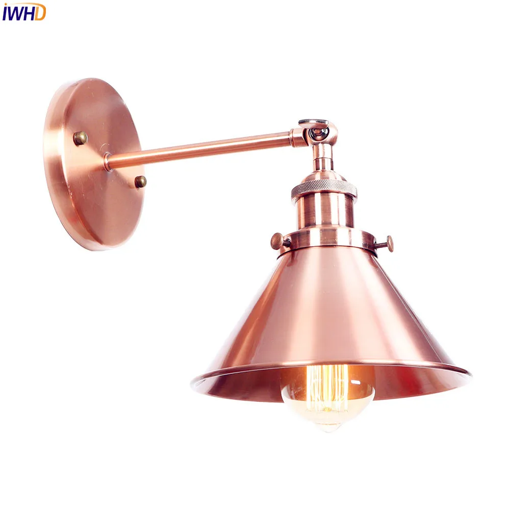 

IWHD Edison Antique Vintage Wall Lamp LED Bedroom Stair Edison Loft Industrial Retro Wall Light Sconces Wandlampen Home Lighting