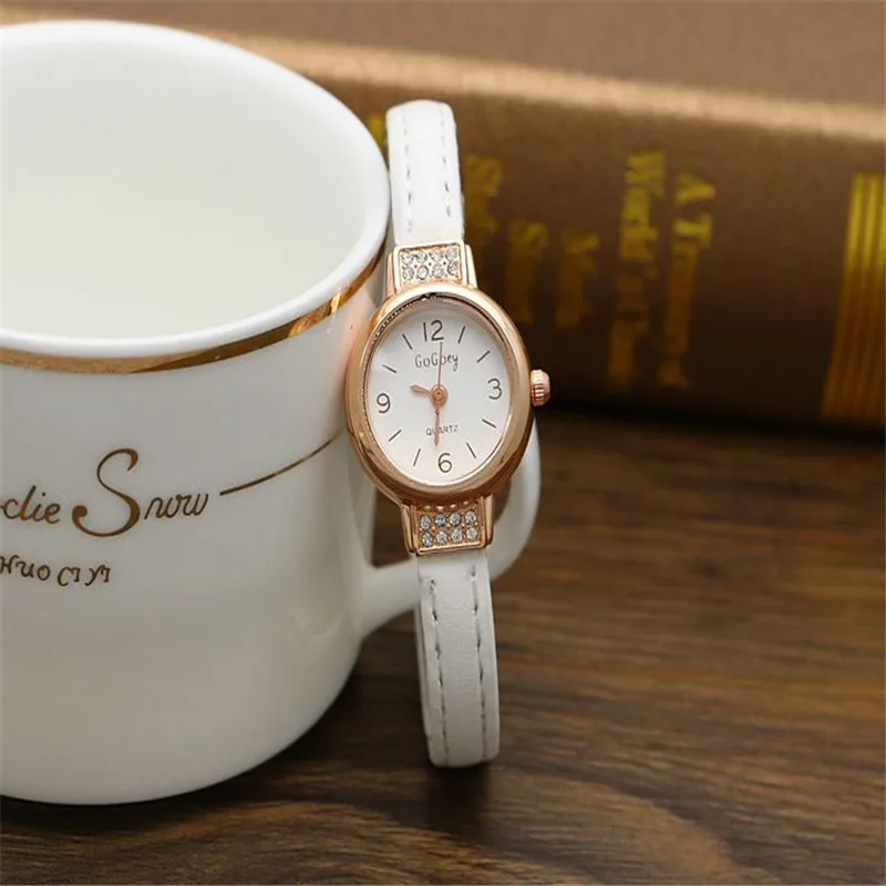 Buy New Arrive Gogoey brand Korean style leather watches women ladies crystal