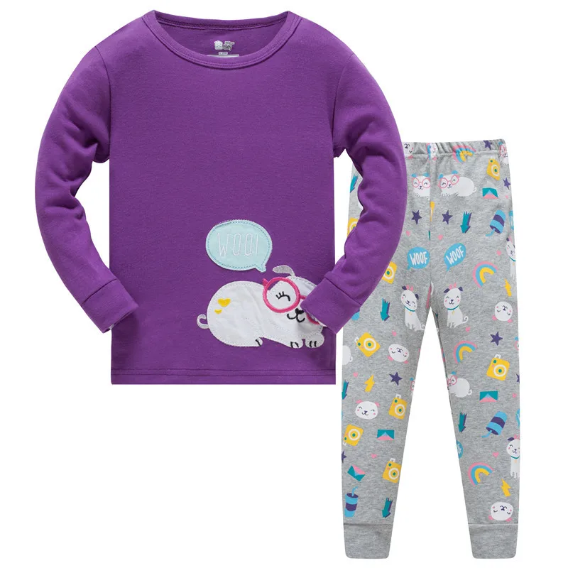 Conjunto de Pijamas do Bebê Conjuntos de Pijamas Roupa de Dormir do Miúdo Crianças Meninas Animal Algodão 11 High Quality Mamãe e Bebê