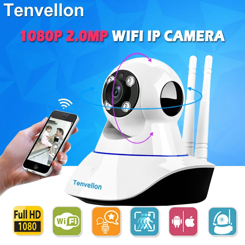 

1080P IP WIFI Camera 2.0MP Wireless Surveillance Security Smart Camera Motion Detection IR Night Vision PTZ Baby Monitor Remote