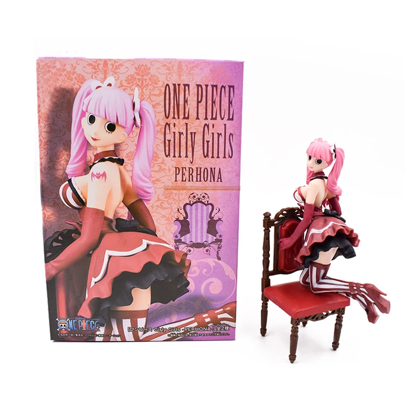 

16cm Red One Piece Perona Perhona Girly Girls Figure Figurine Japan Anime Model Pvc Toys For Children Free Shipping