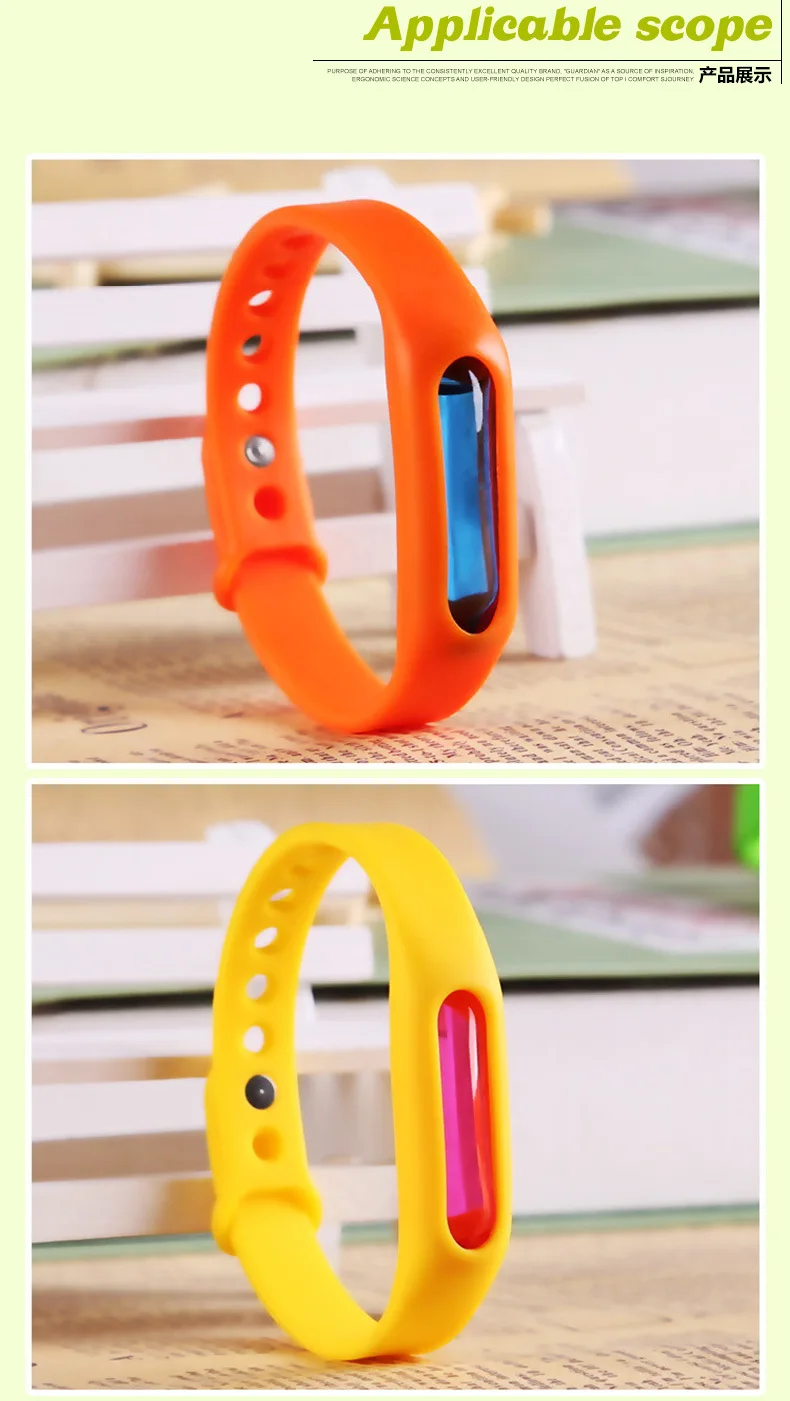 1 Pcs Sell Liquid Drive Midge Bracelet Plant Essential Oil Drive Midge Watch Children Cute Silicone Watch