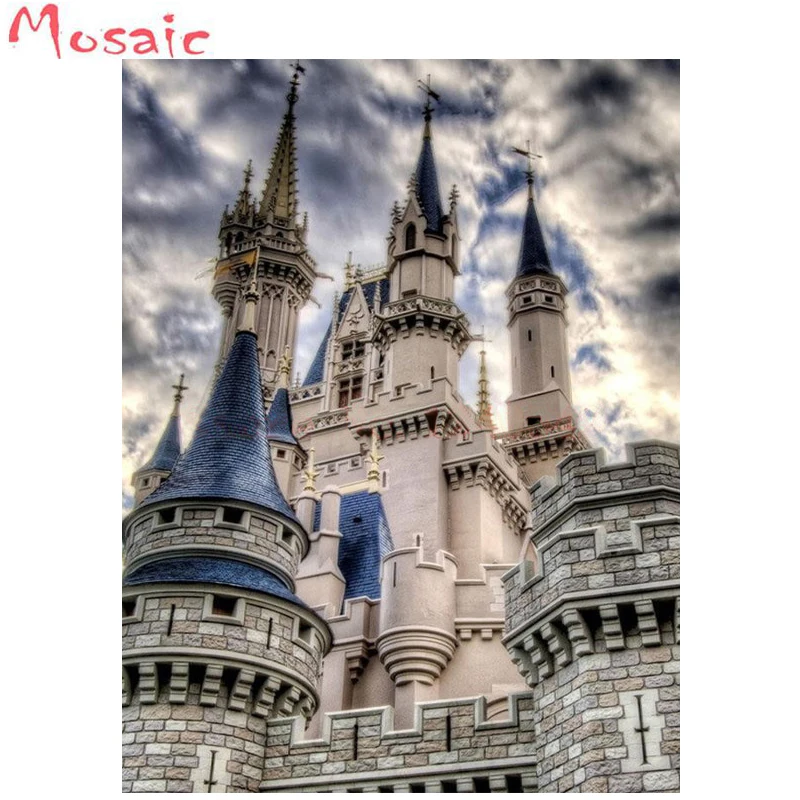 

Full square Diamond Embroidery Prague Castle DIY Diamond Painting Cross Stitch Kits Diamond Mosaic Handmade Pattern