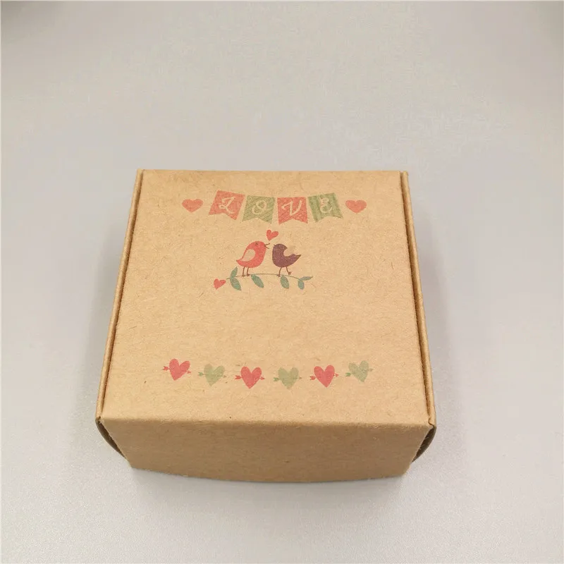 5pcs Transparent PVC Window Soap Boxes Kraft Paper Box Jewelry Gift Packaging Box Wedding Favors Candy Box - Цвет: c22