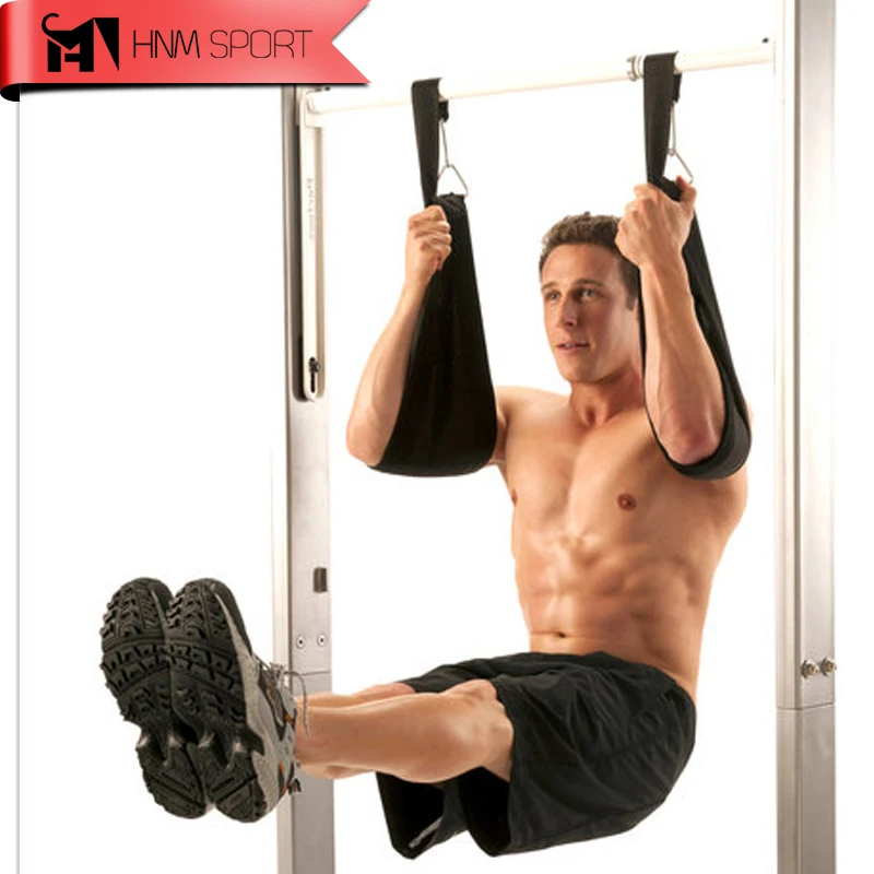Pair Black Ab Abdominal Straps for Hanging Sling Chin Up Sit Up BarBelt