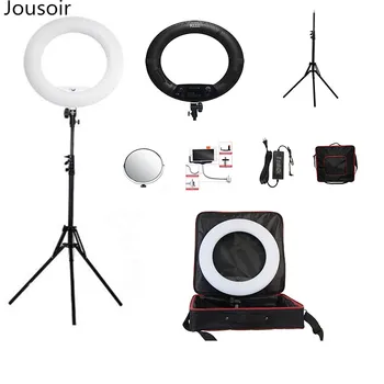 

Yidoblo Black FS-480II 2 Colors adjust Camera photographic lighting 18"48W 480 LED Ring Light LED Lamp+ 2M tripod +Soft bag CD50