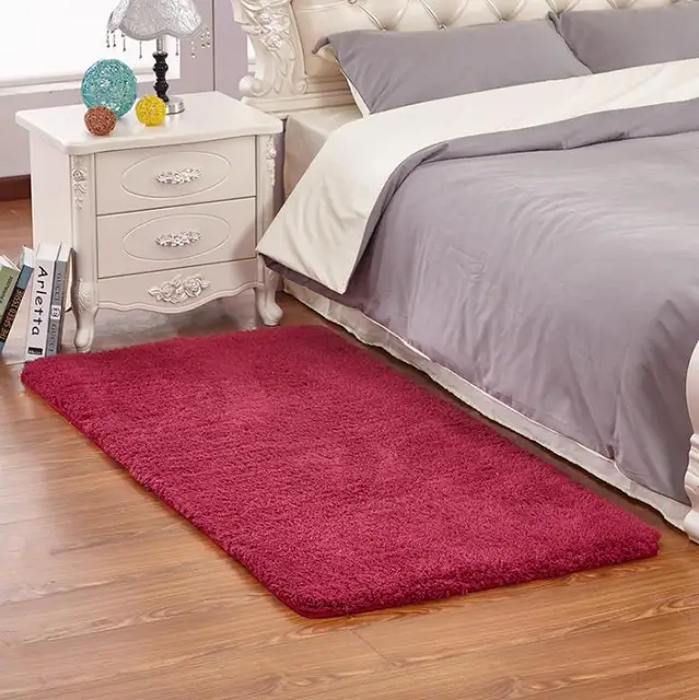 Plush Velvet Carpet Livingroom Soft Shaggy Carpet Bedroom Sofa Coffee