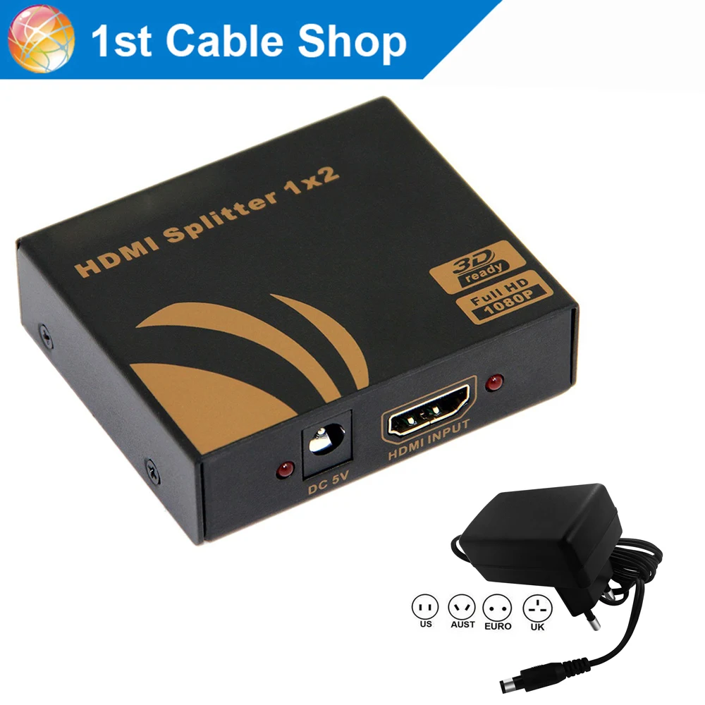 Hdmaters 4K HDMI разветвитель 1X4 HDMI 1,4 V разветвитель 1X2 с блоком питания для HDTV DVD STB PC ноутбука