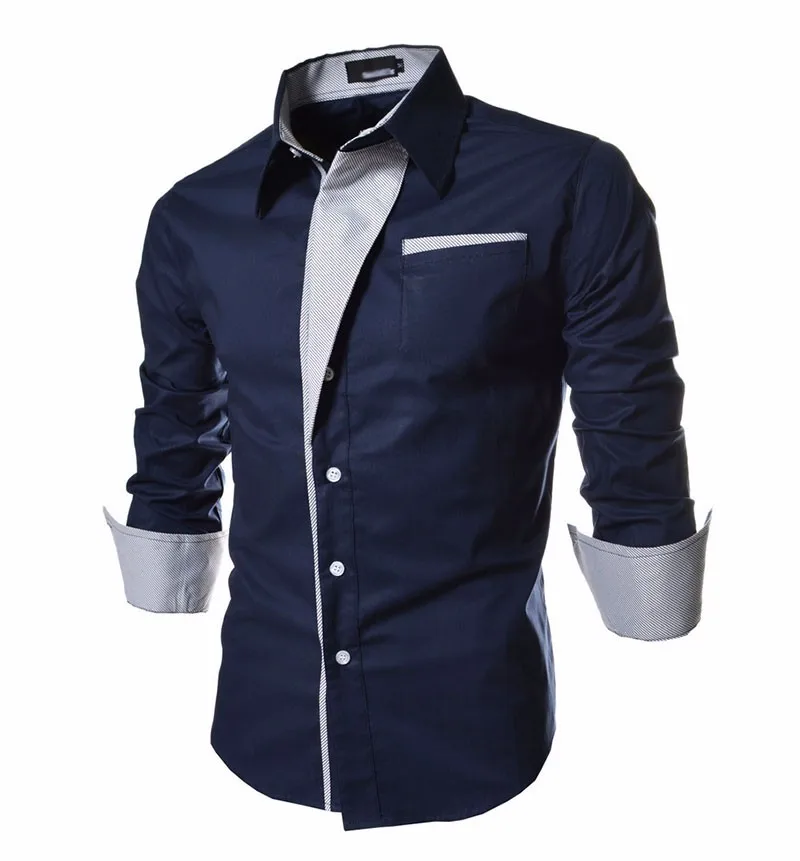 Мужские рубашки в полоску, повседневные, с длинным рукавом, деловые, облегающие, мужские рубашки, одежда для социальных мероприятий, Camisa Masculina Vetement Homme 3XL 50