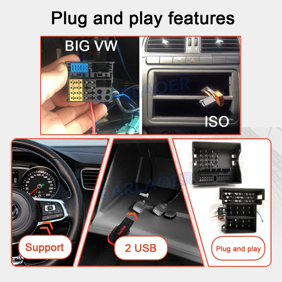 Автомагнитола 2 DIN Android мультимедиа GPS навигация для VW Volkswagen GOLF 5 6 Polo Passat b5 Jetta Tiguan