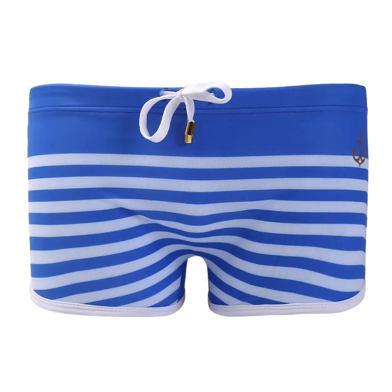 

Men Striped Swimwear Sexy Boys Swimming Trunks Comfortable Tight Sports Man Board Boxers Man Beach Shorts Swimsuits