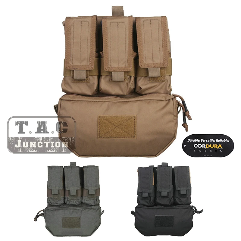 Emerson Tactical MOLLE Assault Pack Panel Plate Carrier Back Bag w/ Mag Pouch