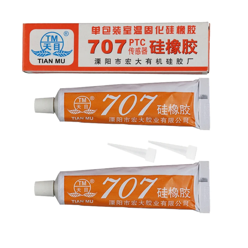 

707 2pcs High Temperature Resistant Metal White Silicone Rubber Sealing Glue PTC Sensors Adhesive Glue Insulated Silica Gel