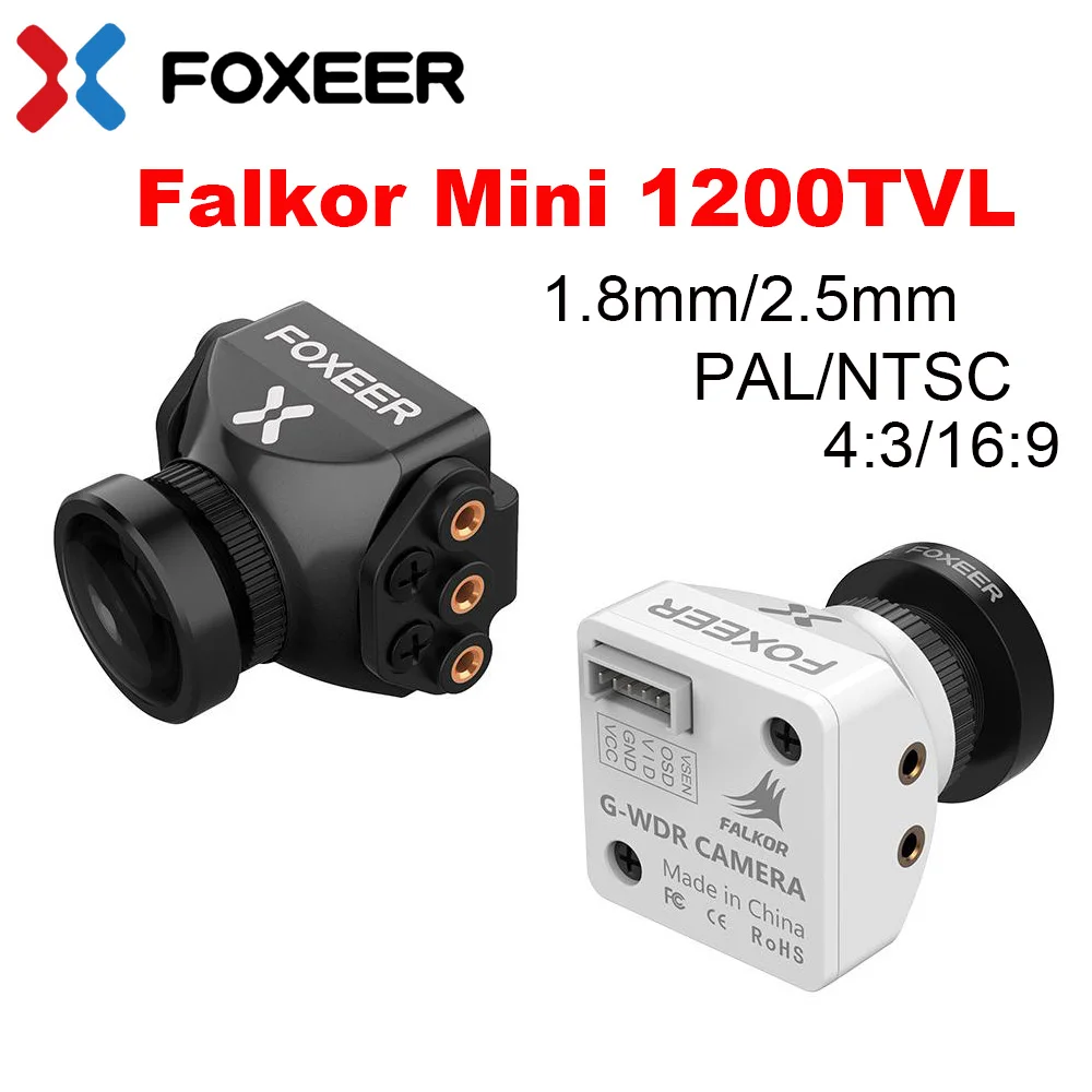 

Foxeer Falkor Mini FPV Camera 1200TVL 1.8mm/2.5mm 4:3/16:9 PAL/NTSC Switchable CMOS 1/3 G-WDR for RC Multirotor Racing Drone
