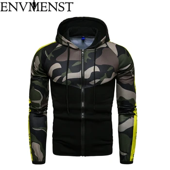 

Envmenst 2018 Autumn Fashion Hooded Hoodies Sweatshirt Men long Coat Fashion Slim Warm Winter Zippr Cardigan Long Overcoat Males