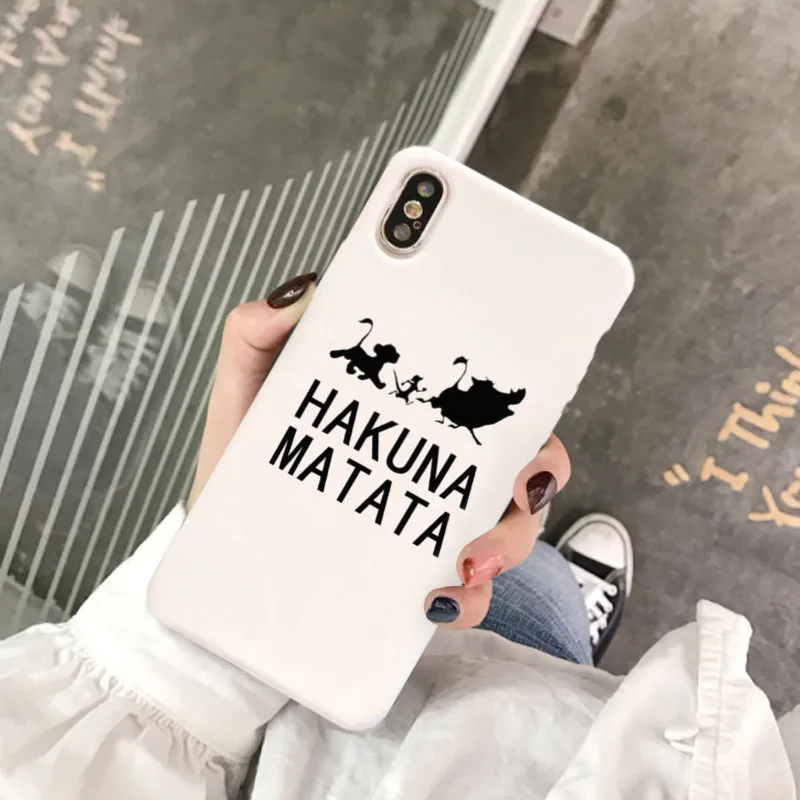 GYKZ Cool Lion King Pumba чехол для iPhone XS MAX X XR 11 Pro 7 8 6 6s Plus Hakuna матовый Мягкий силиконовый чехол для телефона Fundas