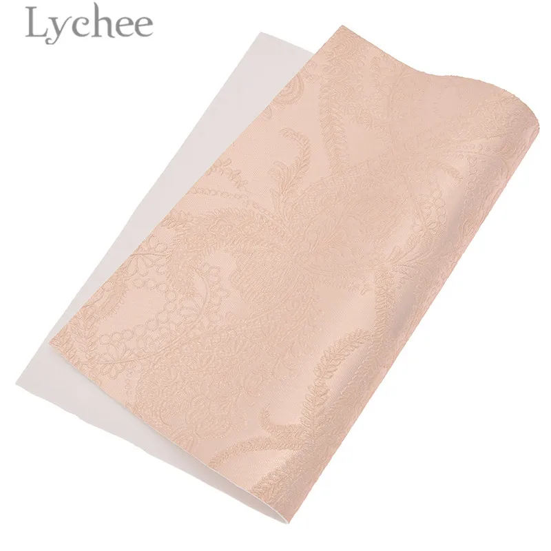 Lychee Life 29x21 см A4 тисненая Цветочная кожаная ткань высокого качества Синтетическая Кожа DIY материал для сумок одежды - Цвет: 5