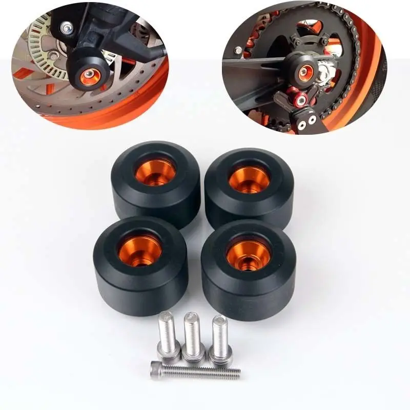 

4 pcs Front&Rear Fork Wheels Frame Slider Crash Protectors For KTM RC390 Duke