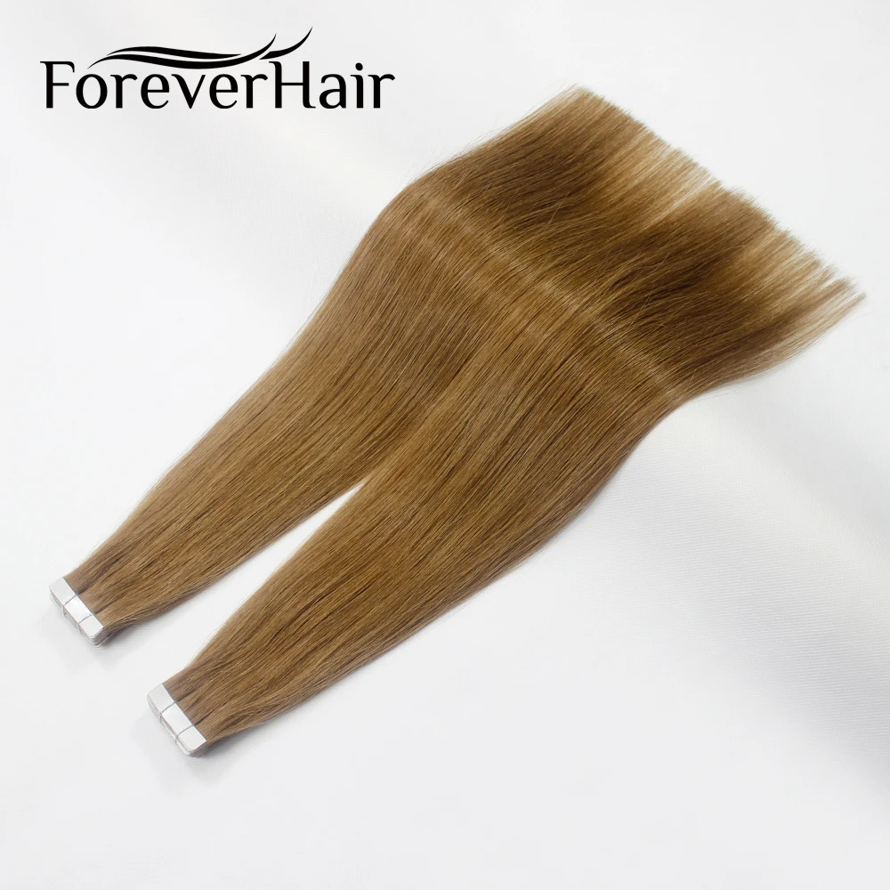 FOREVER HAIR 2 0 г/шт. 18 &quotRemy лента для наращивания человеческих волос коричневый 8 #20