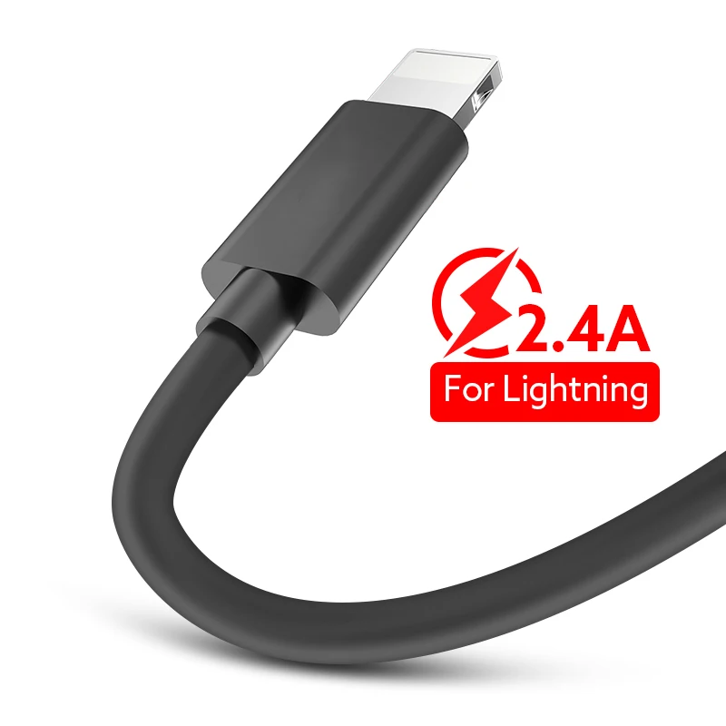 USB кабель для iPhone X 8 7 6 5 6s 1 м 2.4A быстрой зарядки синхронизации данных 5s 5C SE iPad Usb