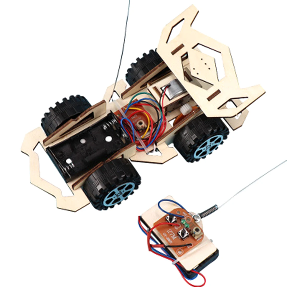 

DIY Creative Wooden RC Car Model Science Experiment Puzzle Assembly Toy for Students