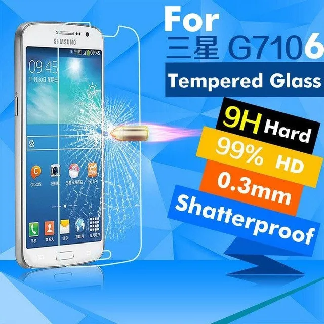 

2.5D Tempered Glass For Samsung Galaxy Grand 2 High Quality Protective Film Explosion-proof Screen Protector for G7106 G7102