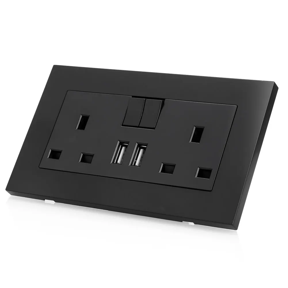С переключателем Dual USB зарядное устройство power POINT GPO зарядное устройство настенное зарядное устройство для дома DIY 2 банды гнездо адаптер