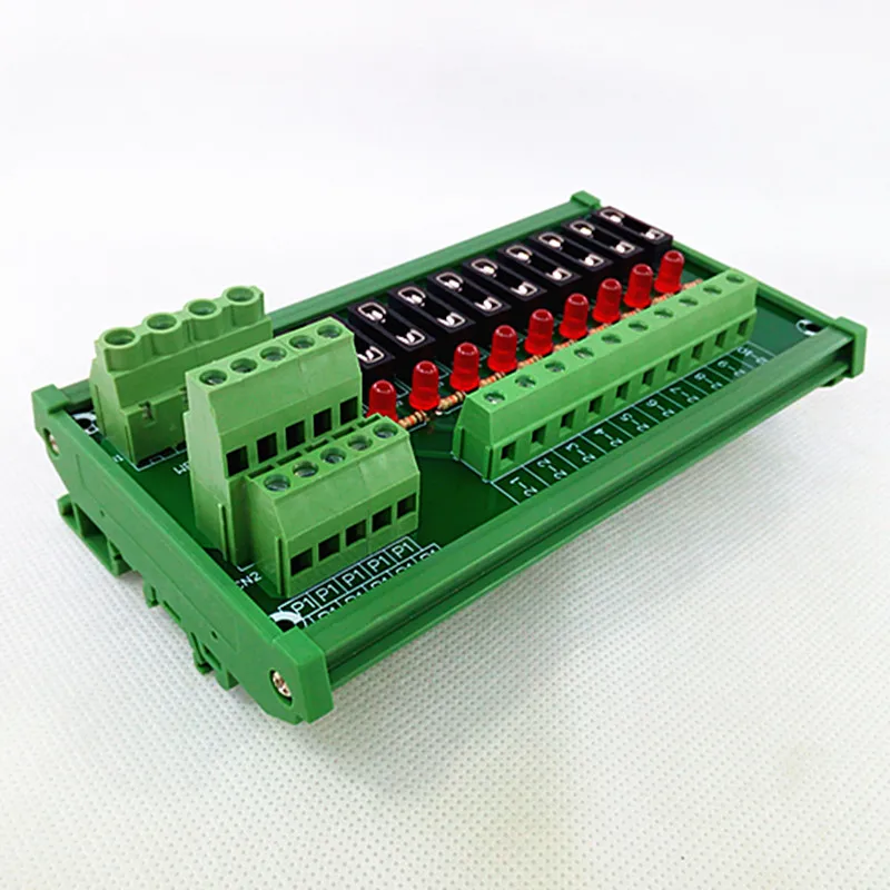 Fuse Module,DIN Rail Mount 10 Position Fuse Power Distribution Module