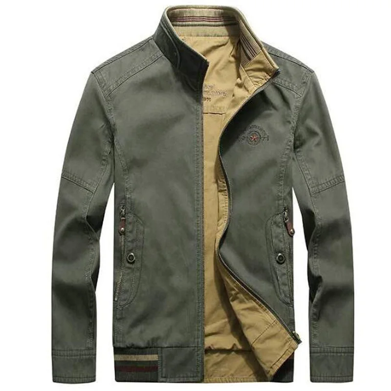 2019 Bleu Outwear Offre Usure Spéciale Green Veste Marque Double kaki Chaqueta face Hommes Militaire De Shierxi army Zipper Hombre Pied Col eWIYEDH29
