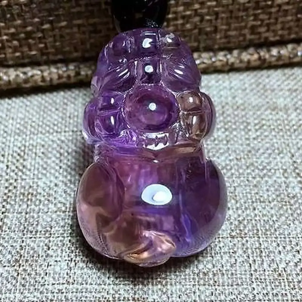 

Genuine Natural Ametrine Gemstone Pi Xiu Shape Woman Pendant AAAAA 48x28x19mm For Lady Man Power Healing Stone