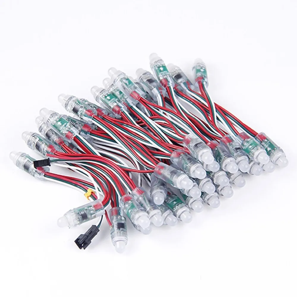 50 шт. DC 5V WS 2811 IC RGB светодиодный светильник 12 мм полноцветный IP68 наружный
