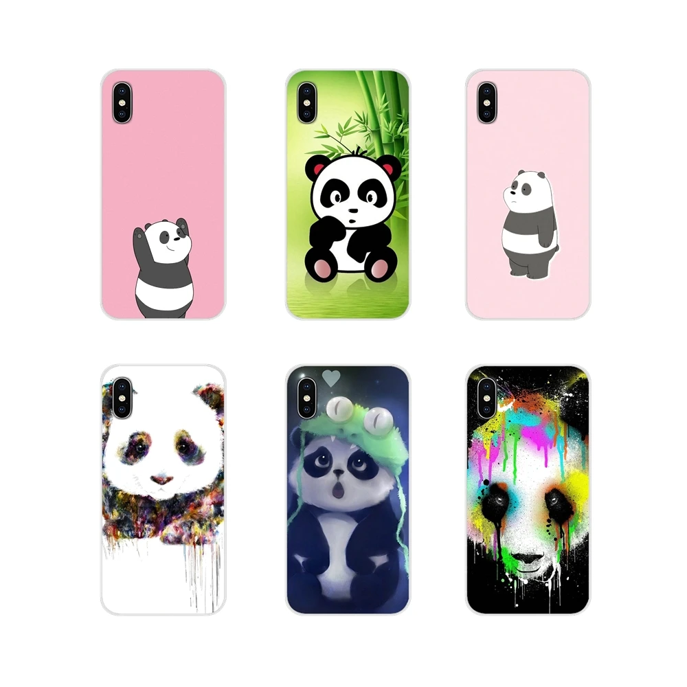 Аксессуары чехлы для телефонов милые kawaii panda для Apple IPhone X XR XS MAX 4 4s 5 5S 5C SE 6 6 S 7 8 Plus ipod touch 5 6