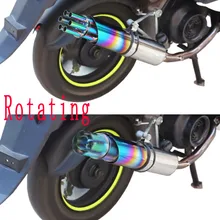 Универсальный глушитель мотоциклетный глушитель вращающийся гатлинг пистолет без шнуровки мото Escape для Kawasaki ER6N YAMAHA R1 FZ1 AK201