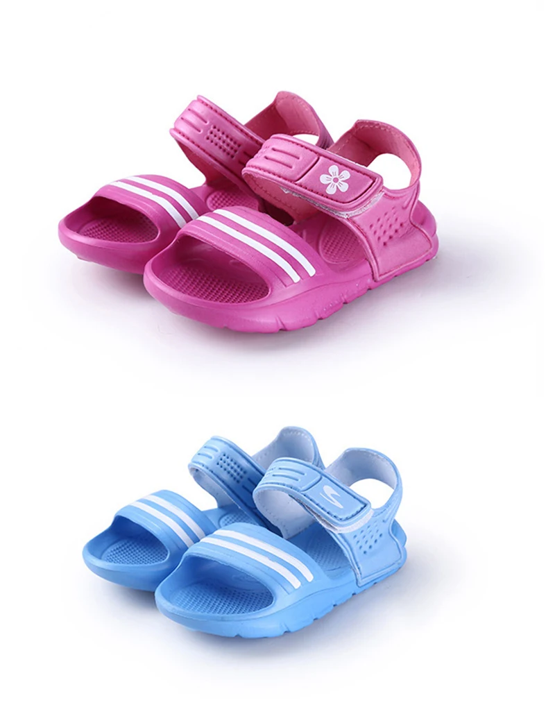 Летние детские сандалии; новая Корейская версия; Детские износостойкие сандалии с мягкой подошвой для мальчиков и девочек; нескользящая пляжная обувь для отдыха