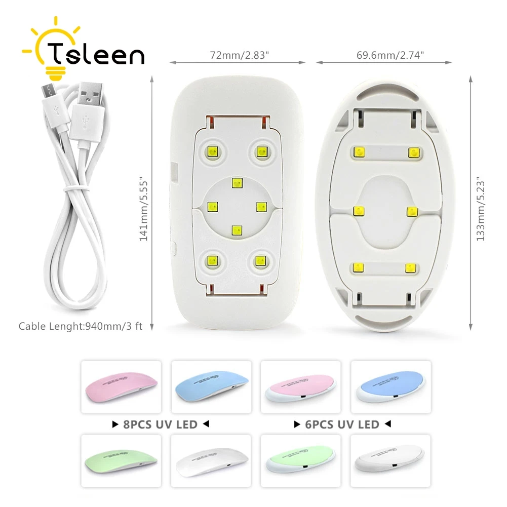 Lâmpadas Led e Tubos lâmpada uv para unhas e Max Wattage : 6w/8w