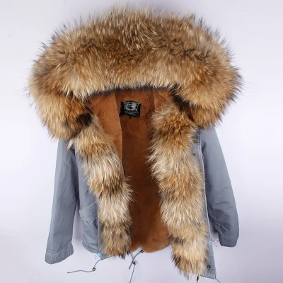 Новинка, зимняя женская куртка, пальто с натуральным мехом, Повседневная модная парка, женская, брендовая, отстегивающаяся, 3 в 1, короткая, с капюшоном, верхняя одежда, толстая, теплая - Цвет: 9