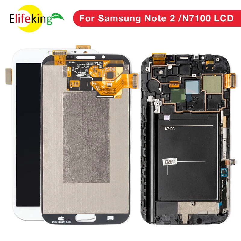 

Super AMOLED for Samsung Galaxy Note 2 LCD Display Touch Screen Digitizer Replacement for Galaxy note 2 N7100 N7105 With Frame