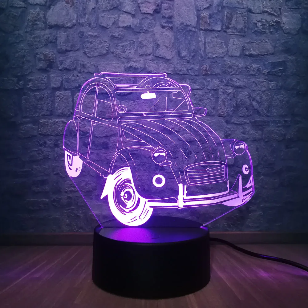 

3D Lamp Claasic Vintage SUV Car 7 Colors Change RGB Lighting Cool Boy Room Luminaria Decorative LED Night Light Christmas Gifts