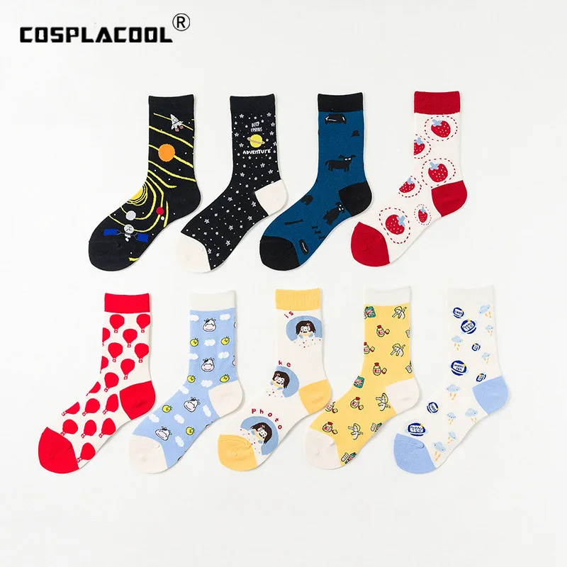 [COSPLACOOL]Cool Planet/женские носки в стиле Харадзюку с животными Новинка Sokken