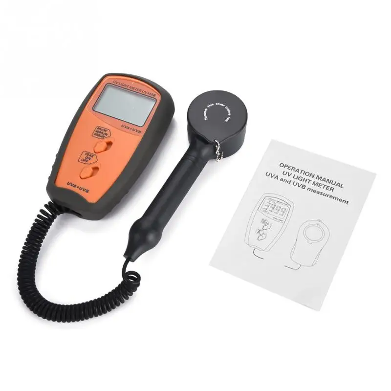 

UV340B Digital Portable Handheld UV Light Meter UVA UVB Intensity Measure Tester Luxmeter Outdoor Light Radiometes