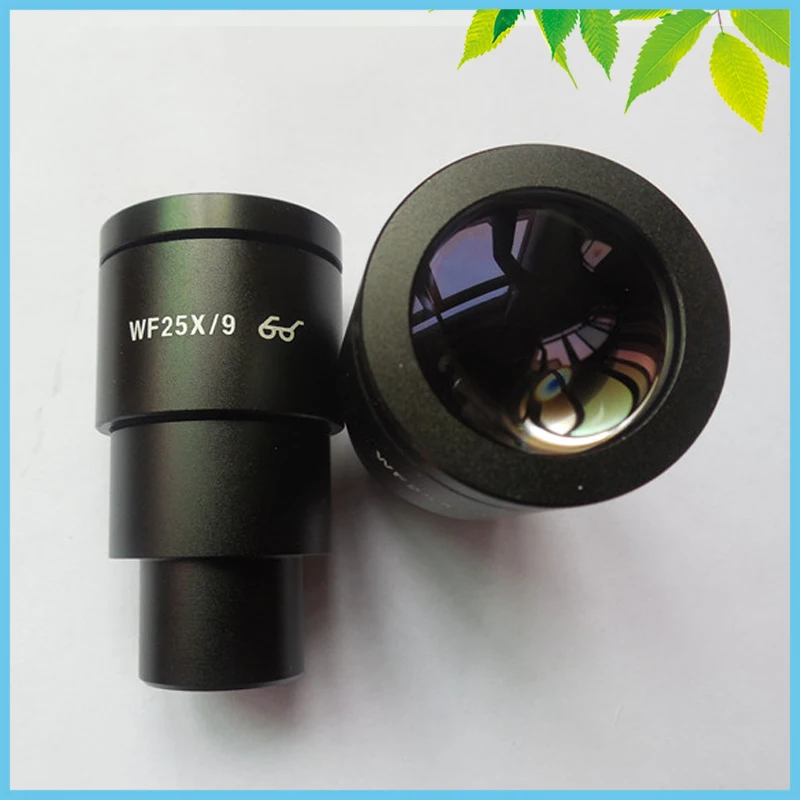 

2 PCS WF25X 9mm Wide Angle Eyepiece High Eye Point Wide Feild Eyepiece for Stereo Microscope with Mounting Size 30mm
