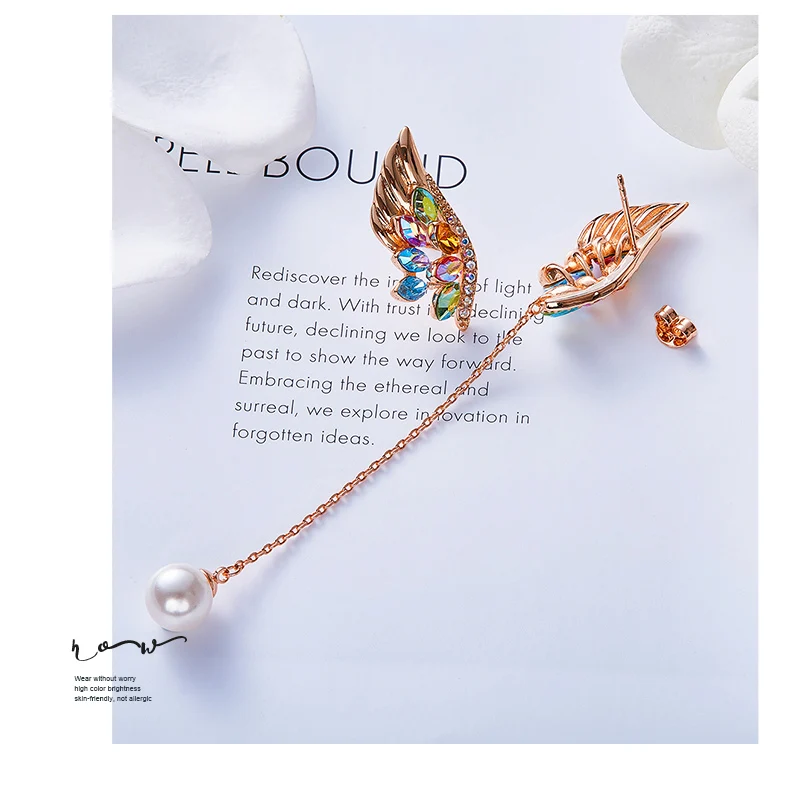 Cdyle brincos de ouro feminino embelezado com