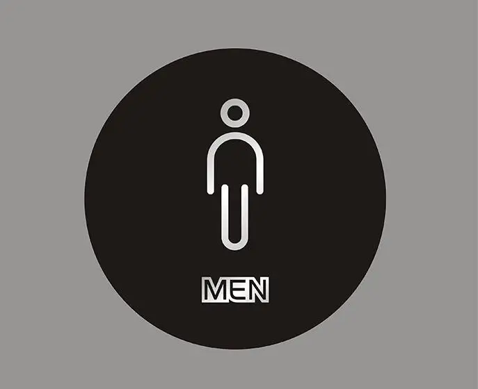 Табличка для туалетной двери, держатель для ванной комнаты, настенные знаки, креативная личность, для общественного туалета, для мужчин и женщин, круглые вывески, на заказ, с принтом - Цвет: 2