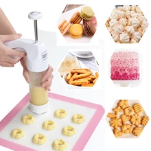 Baking pastry Werkzeuge Plätzchenform Presse Pistole, 12 Blume Form + 6 Pastry Tipps keks ausstecher DIY kuchen Cookie, der maschine