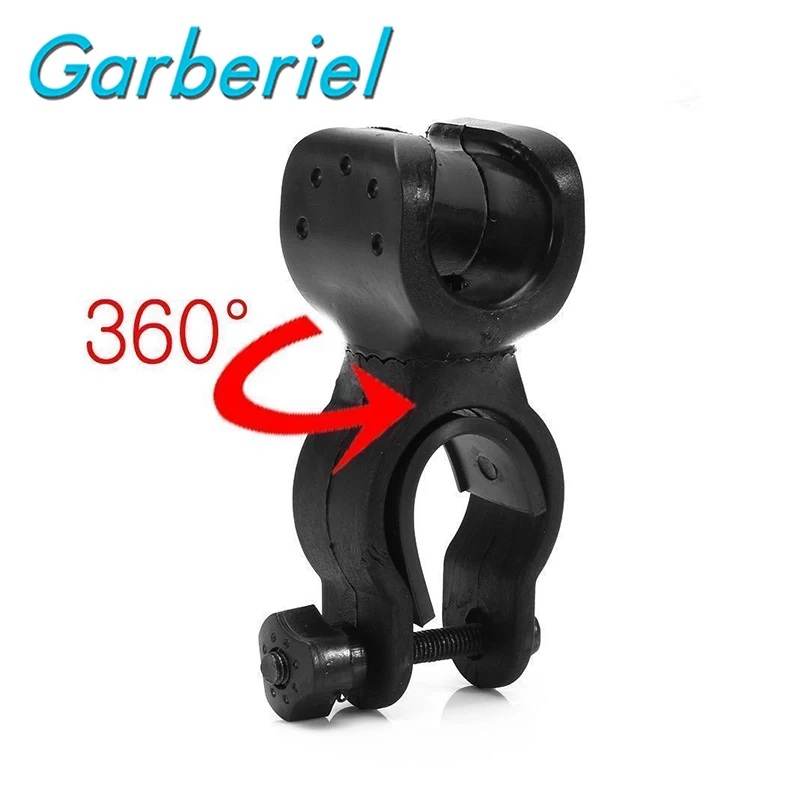 Hot Sell Bike Accessories 360 Swivel Bicycle Bike Clip Light Luces Led Bicicleta LED Flashlight Mount Bracket Holder Torch Clip