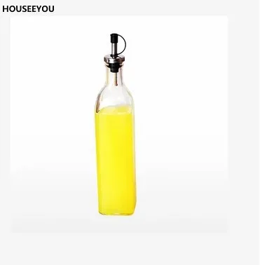 Кухонная посуда прозрачная стеклянная банка для масла и уксуса бутылки приправ